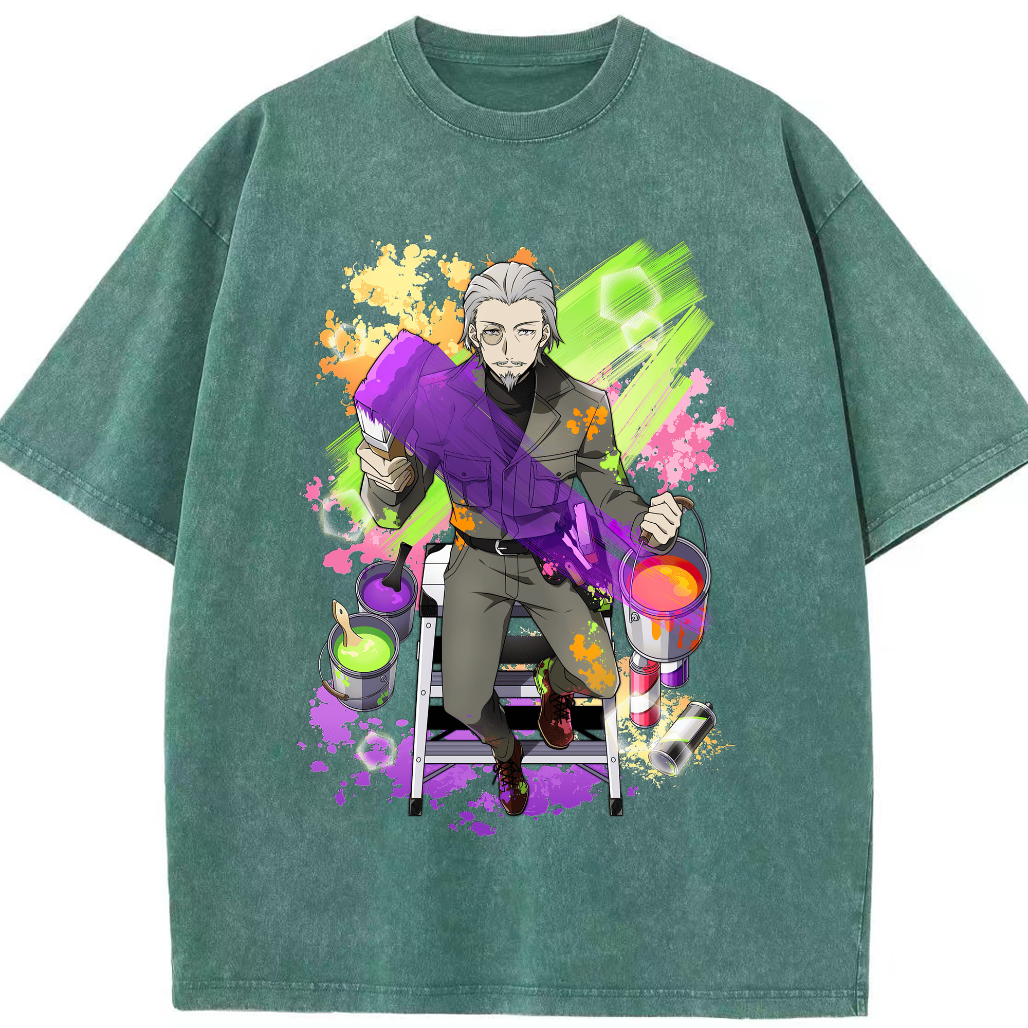 （画像用） 文豪ストレイドッグス Bungo Stray Dogs 綿100% ヴィンテージ風 半袖Tシャツ（フロントプリント）